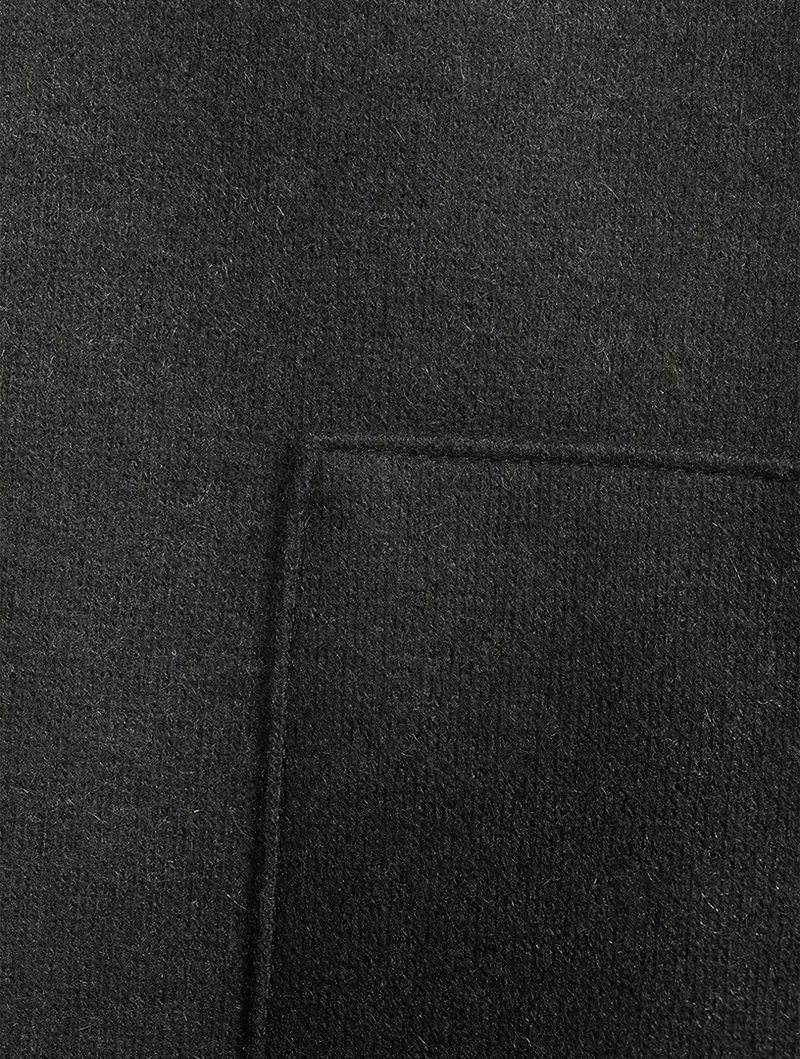 Zip-Front Wool Hoodie