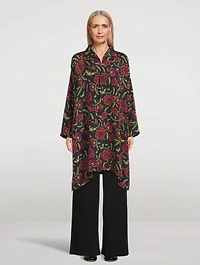 Silk Shirt Floral Print