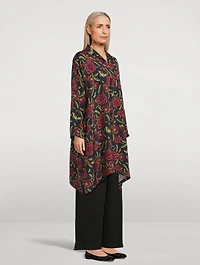 Silk Shirt Floral Print