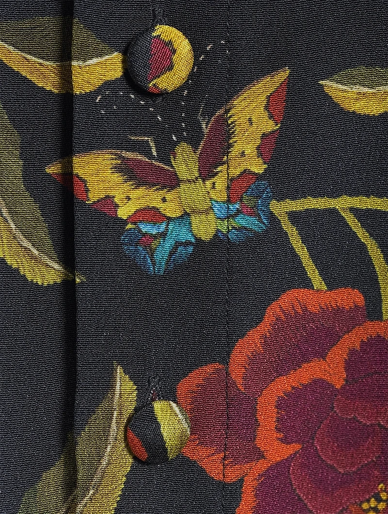 Silk Shirt Floral Print