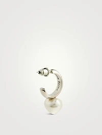 Mini Pearl Heart Hoop Earrings