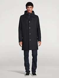 Eco Wool Coat With Removable Hood
