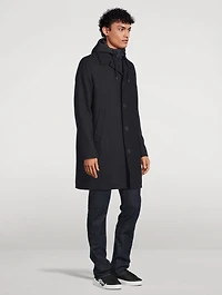 Eco Wool Coat With Removable Hood