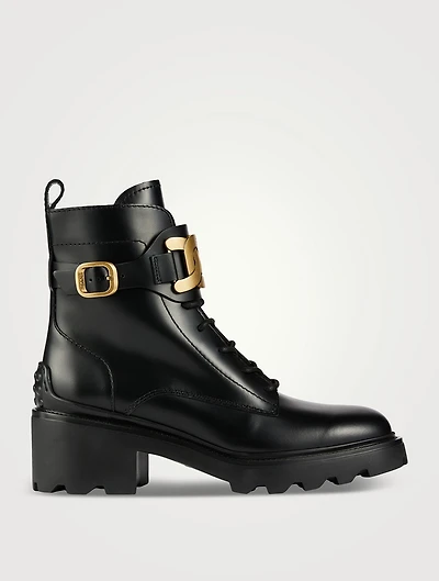 Kate Leather Combat Boots