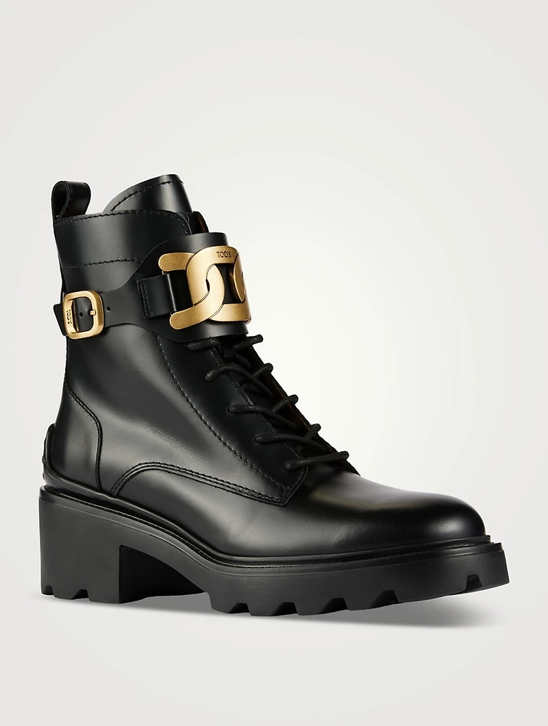 Kate Leather Combat Boots