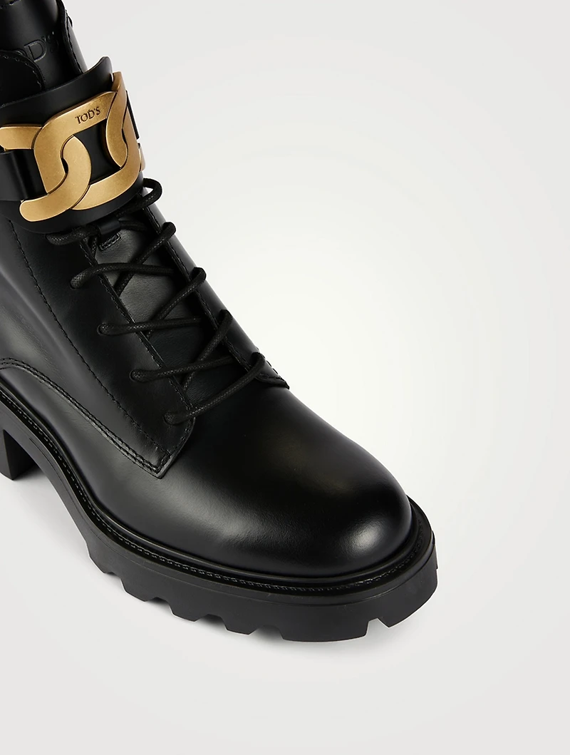 Kate Leather Combat Boots