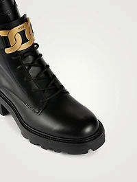 Kate Leather Combat Boots