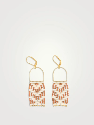 Cedar Michif Woven Danglers Drop Earrings