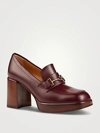 Leather Heeled Loafers
