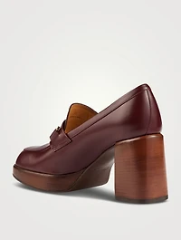Leather Heeled Loafers