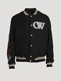 Moon Phase Vars Wool-Blend Bomber Jacket