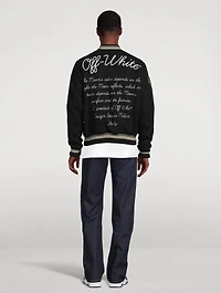 Moon Phase Vars Wool-Blend Bomber Jacket