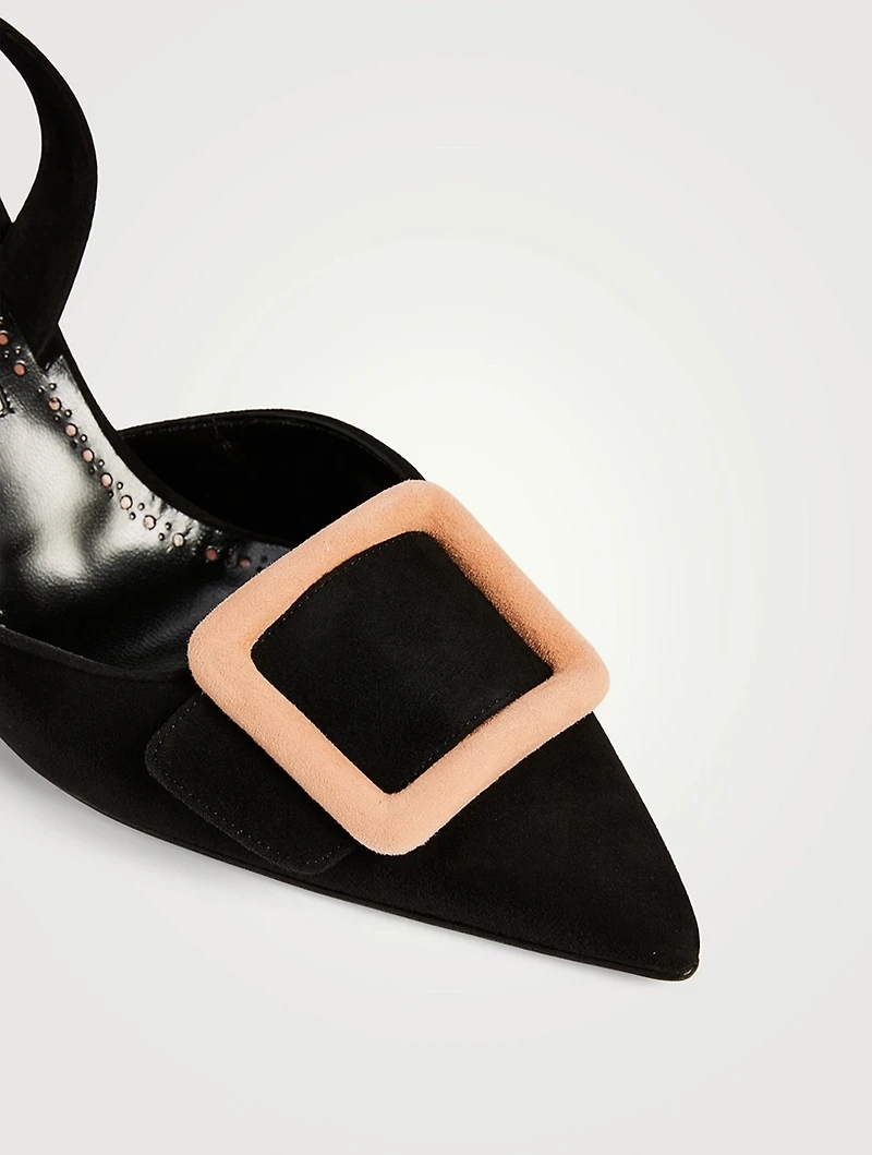 Maysli Suede Slingback Pumps