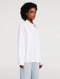 Cotton Long-Sleeve Shirt Striped Print
