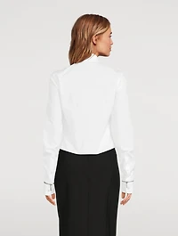 Zipper-Trimmed Poplin Shirt
