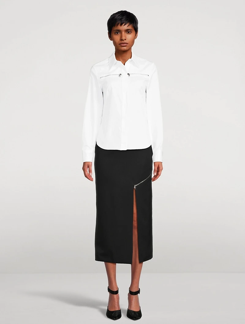 Zip Pocket Poplin Shirt