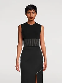 Hybrid Mesh Bodysuit
