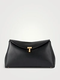 T-Lock Leather Clutch