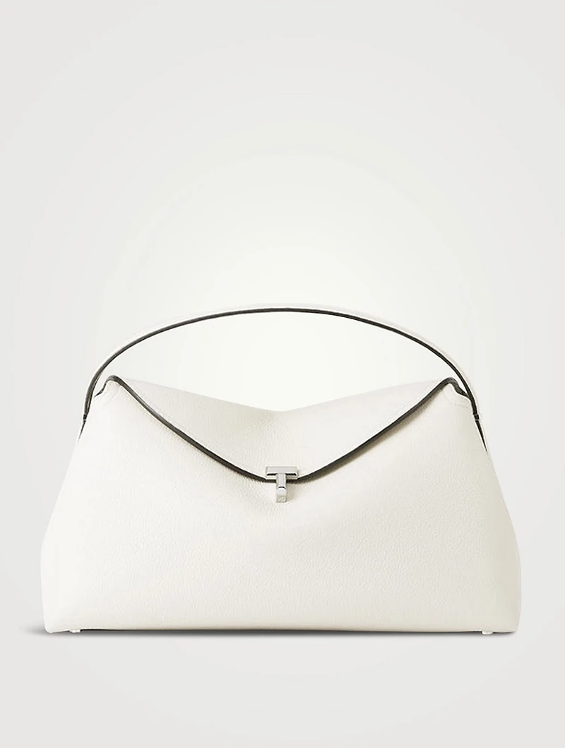 T-Lock Leather Top Handle Bag