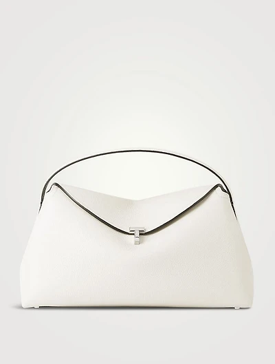 T-Lock Leather Top Handle Bag