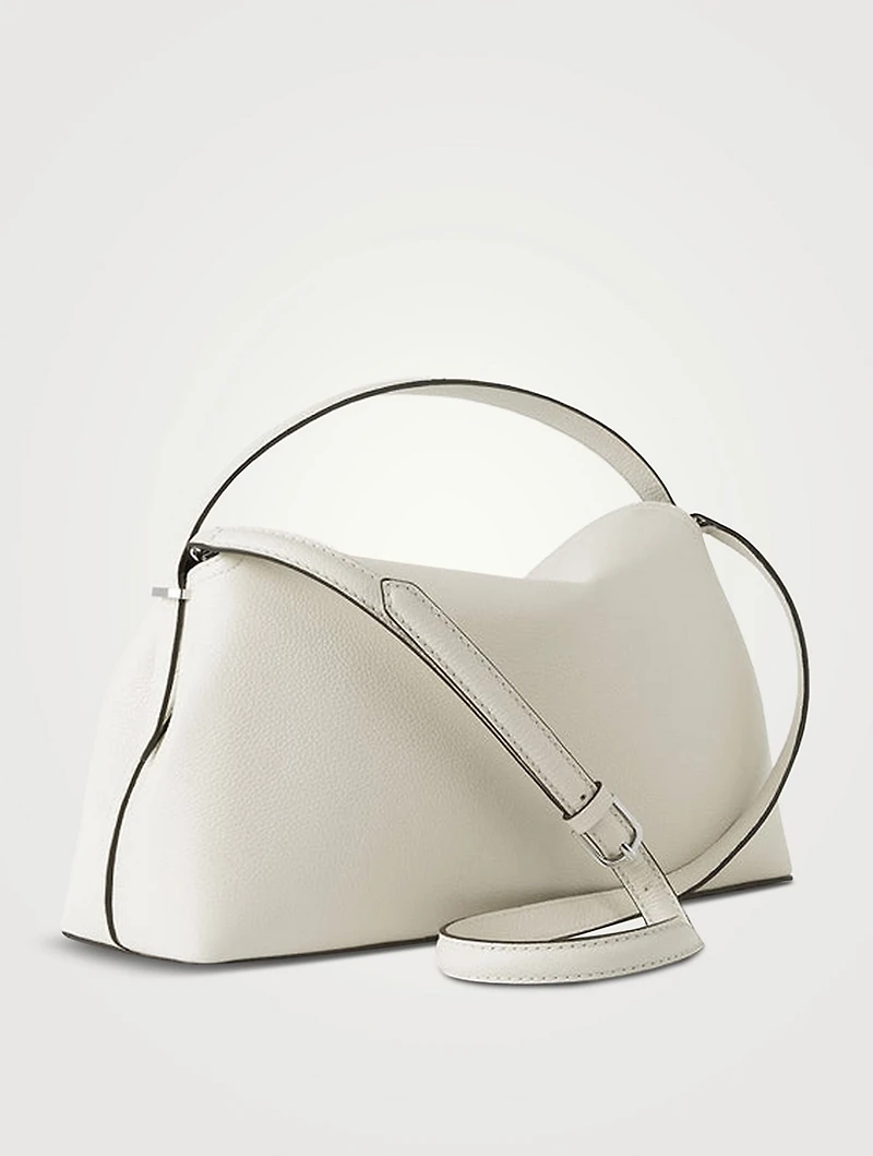 T-Lock Leather Top Handle Bag