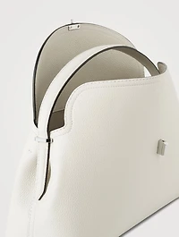 T-Lock Leather Top Handle Bag