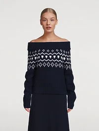 Philia Off-The-Shoulder Cashmere Sweater