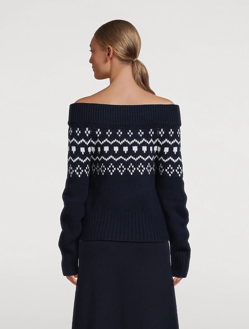 Philia Off-The-Shoulder Cashmere Sweater