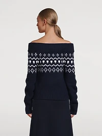Philia Off-The-Shoulder Cashmere Sweater