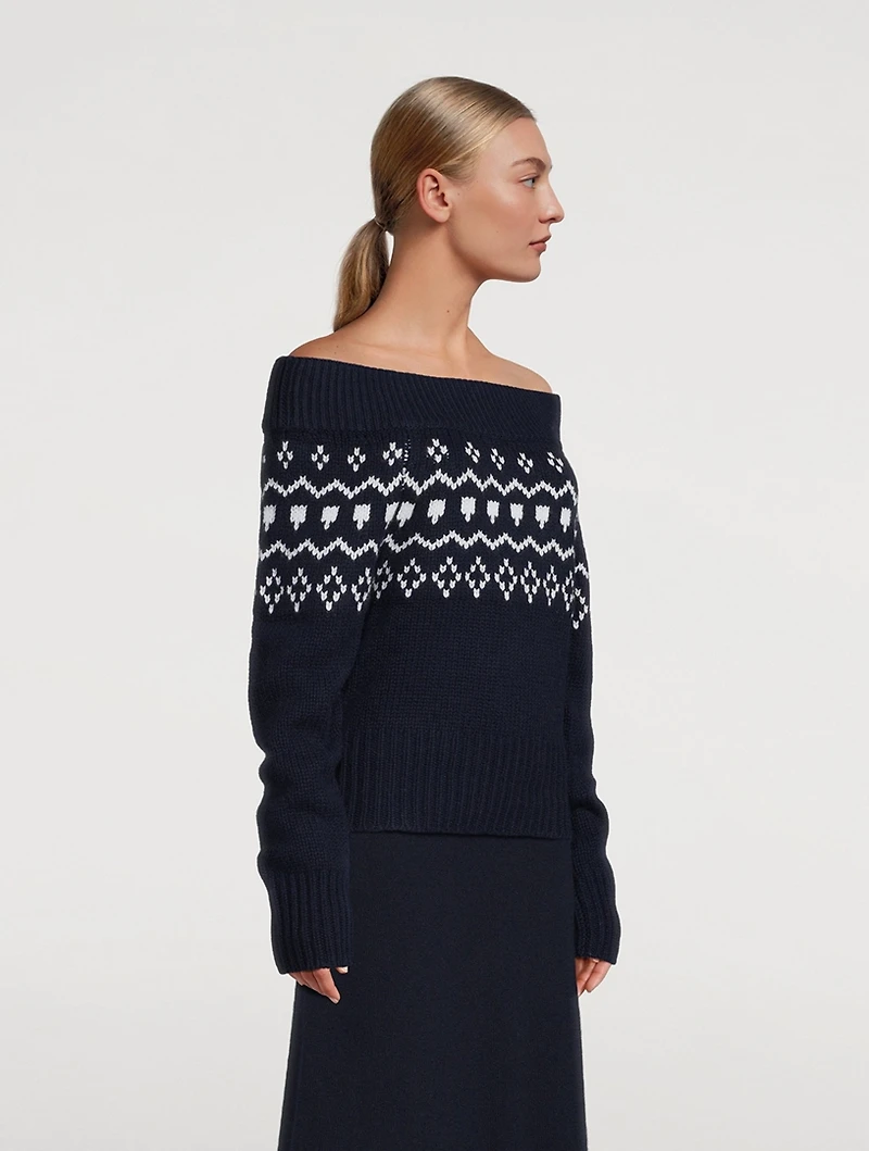 Philia Off-The-Shoulder Cashmere Sweater