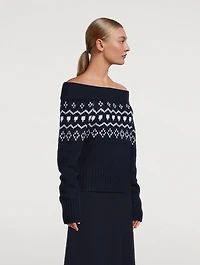 Philia Off-The-Shoulder Cashmere Sweater