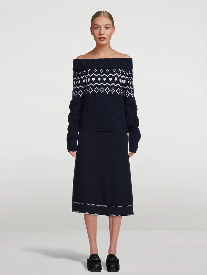 Philia Off-The-Shoulder Cashmere Sweater