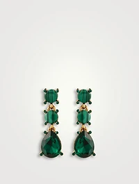 Semiprecious Malachite Drop Earrings