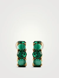Malachite Hoop Earrings