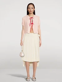 Short-Sleeve Blouse With Ties