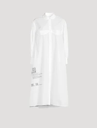 Cotton Midi Shirt Dress With Cup Detail