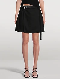 Padlock Denim Mini Skirt