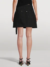 Padlock Denim Mini Skirt