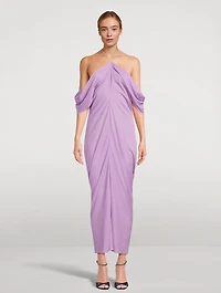Off-The-Shoulder Midi Dress