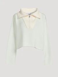 Cropped Funnelneck Sweater