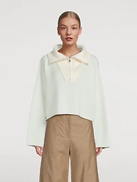 Cropped Funnelneck Sweater