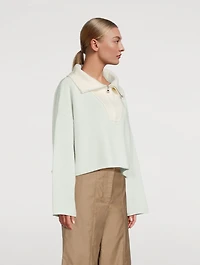 Cropped Funnelneck Sweater