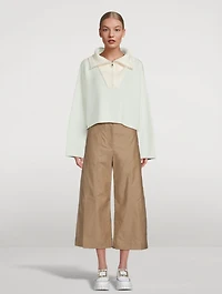 Cropped Funnelneck Sweater