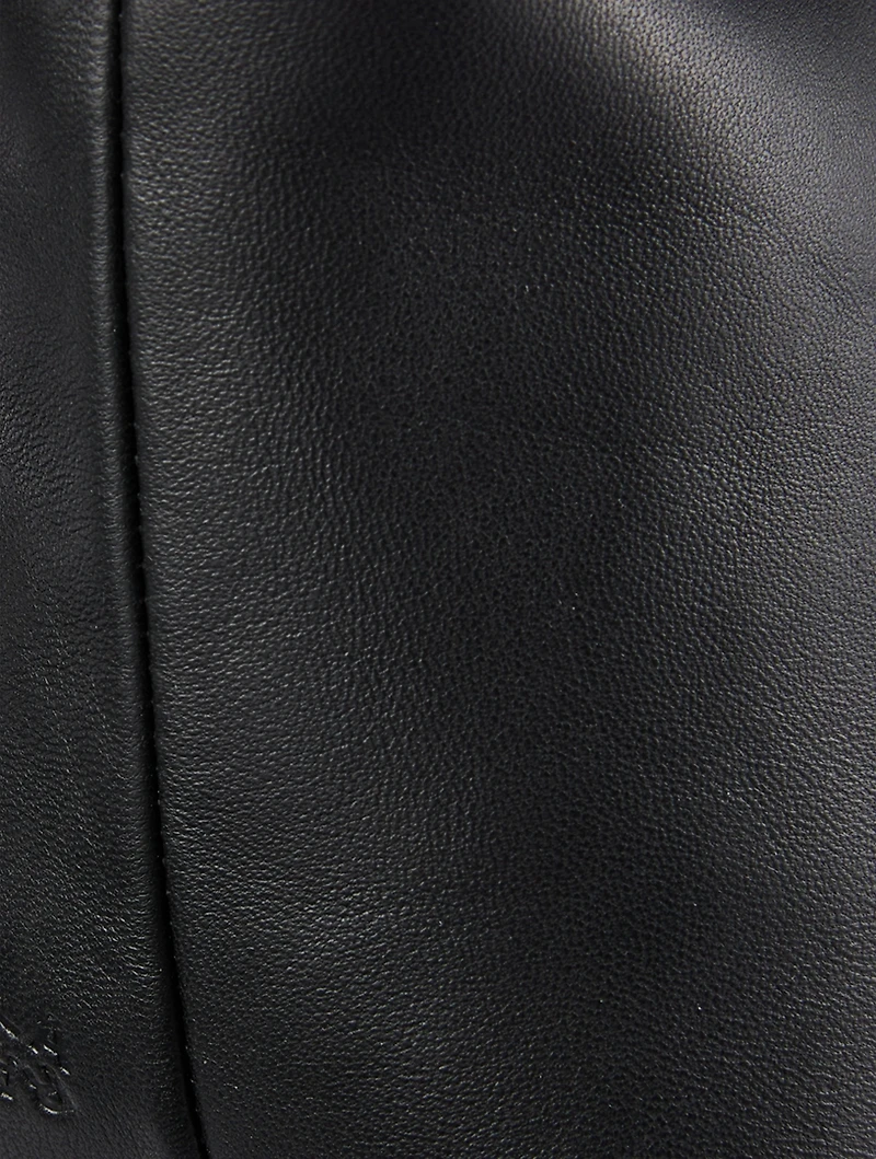 Bow Leather Shoulder Bag