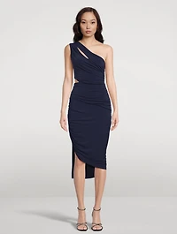 Ruched Jersey Midi Dress