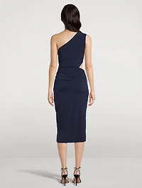 Ruched Jersey Midi Dress