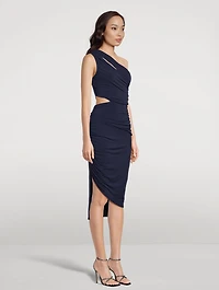 Ruched Jersey Midi Dress