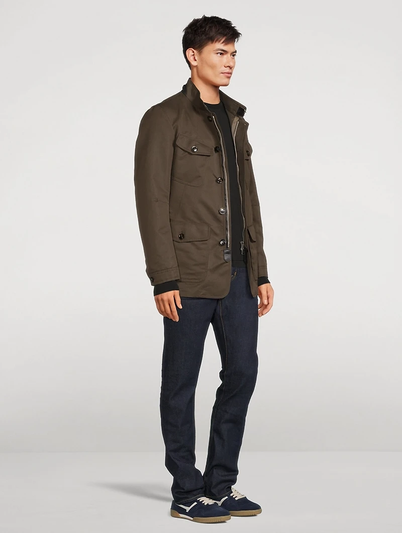 Technical Canvas Tailored Military Jacket
