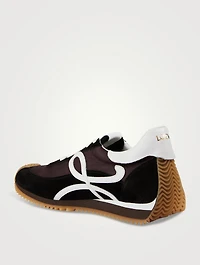 Nylon And Suede Flow Runner Sneakers