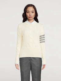 Aran Cable-Knit Wool Sweater